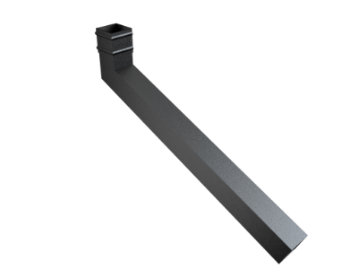 76mm Sq (Sq Edge) Cast Collar Extended Bend 501-750mm