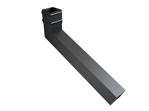 76mm Sq (Sq Edge) Cast Collar Extended Bend 251-500mm