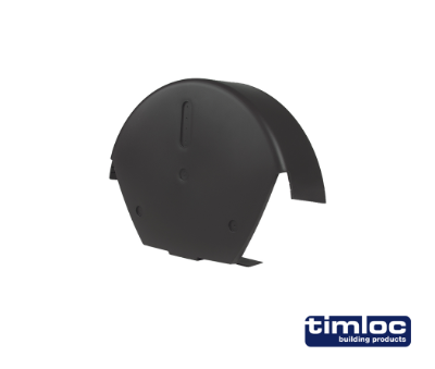 Universal ½ Round Ridge Cap Black