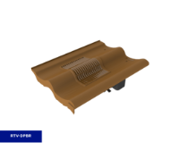 Double Pantile Tile Vent Brown