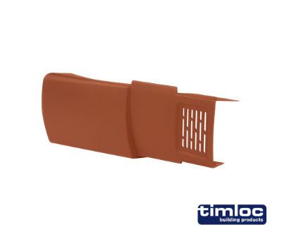 Dry fix verge for profiled tile right hand unit terracotta