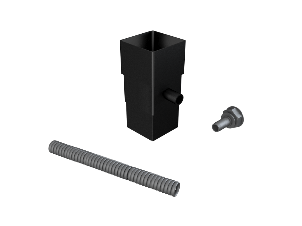 101mm Sq (Rad Edge) Swaged Water Butt Deflector Kit