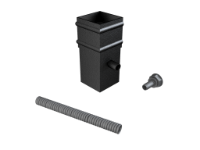 101mm Sq (Sq Edge) Cast Collar Water Butt Deflector Kit