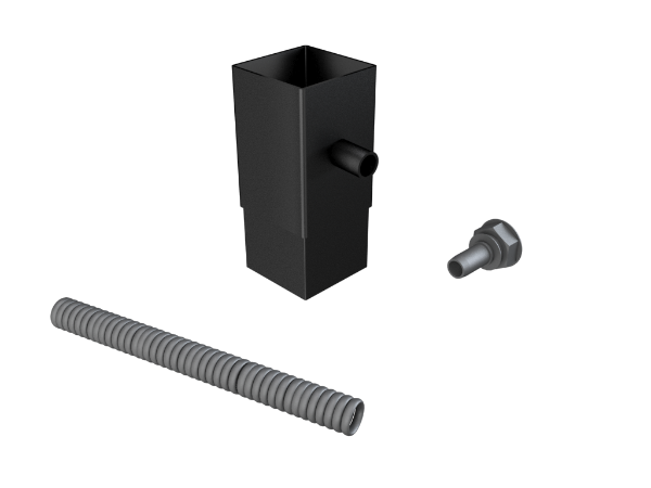 101mm Sq (Rad Edge) F-Joint Water Butt Deflector Kit