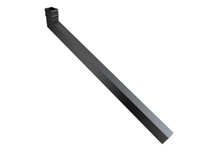 101x76mm Rect (Sq Edge) Cast Collar Ext Bend 1251-1500mm