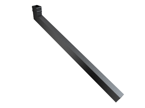 101x76mm Rect (Sq Edge) Cast Collar Ext Bend 1251-1500mm