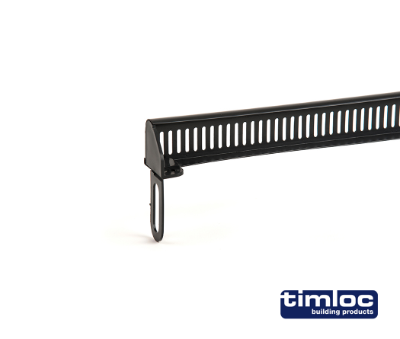 Over fascia eaves vent strip 10mm airflow 300mm black